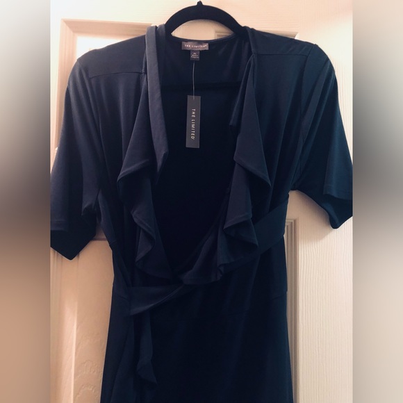 The limited  wrap dress. New! PL (12P) Dark Navy blue color. - Picture 2 of 5
